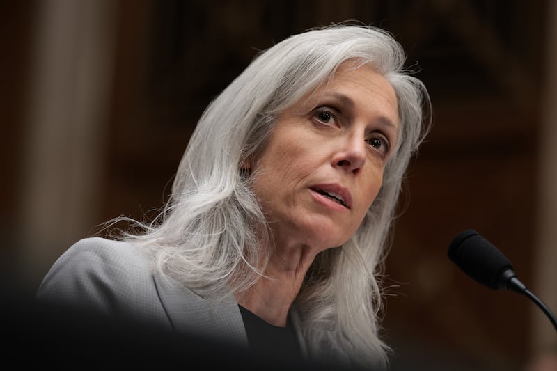 Susan Monarez testifies during her confirmation hearing before the Senate Committee on Health, Education, Labor, and Pensions in the Dirksen Senate Office Building on June 25, 2025 in Washington, DC.