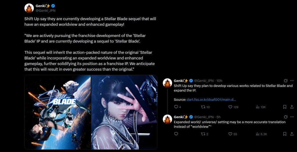 Stellar Blade Sequel Annual Report