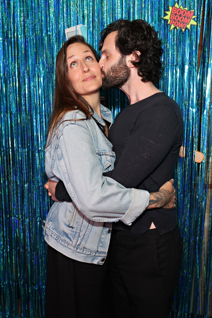 Penn Badgley and Domino Kirke in June 2022