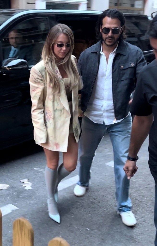 Sydney Sweeney and Jonathan Davino in Paris in July 2024