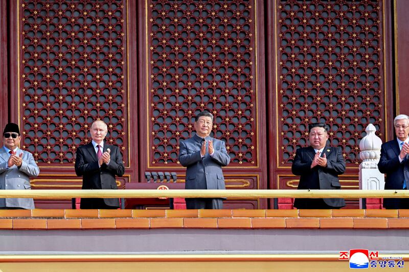 China's military parade underway