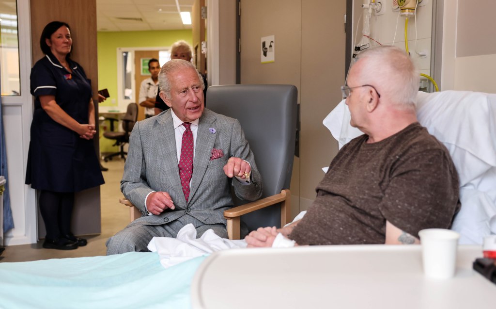 King Charles III at Midland Metropolitan University Hospital on Wednesday