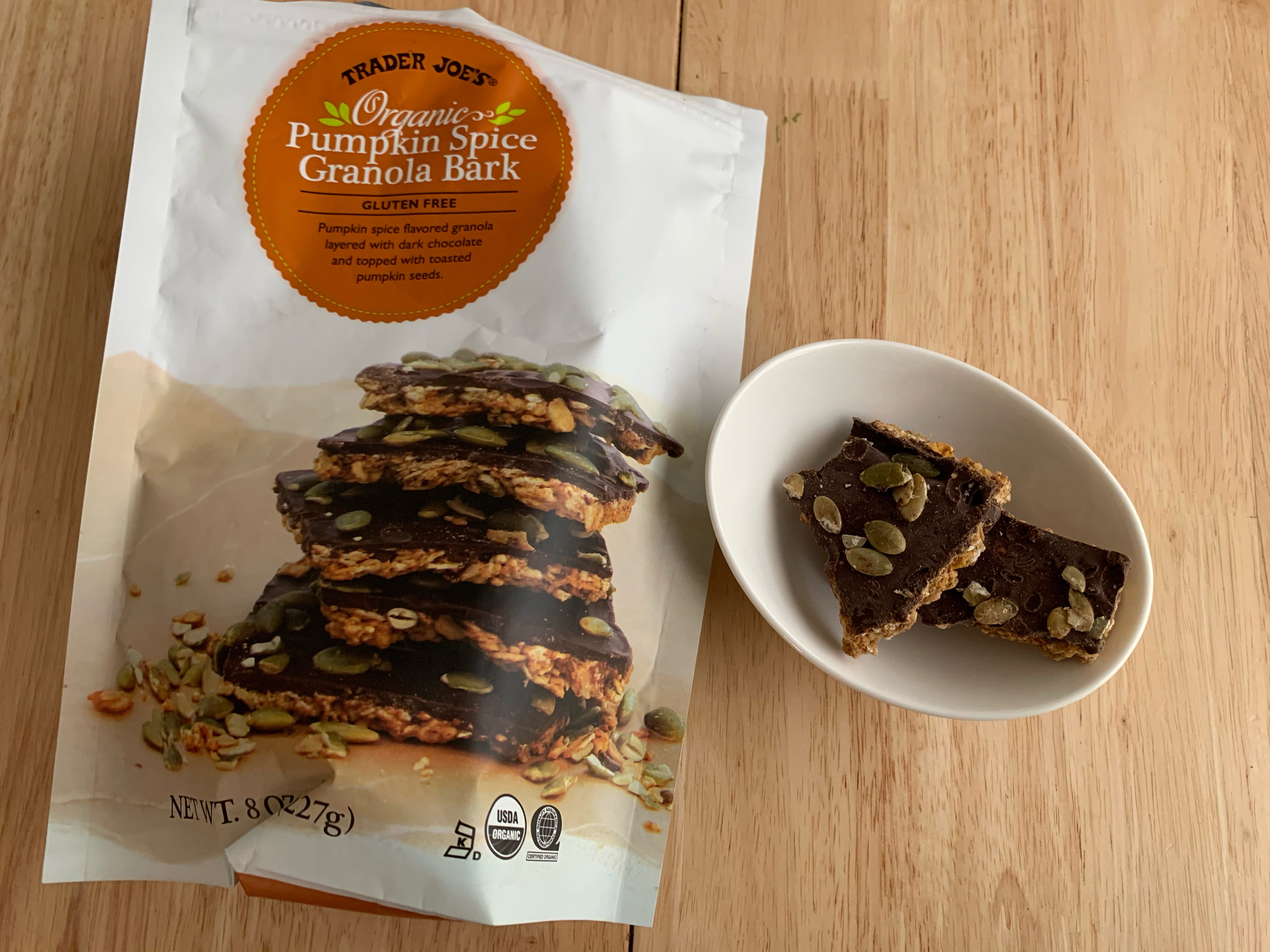 trader joe's pumpkin bark