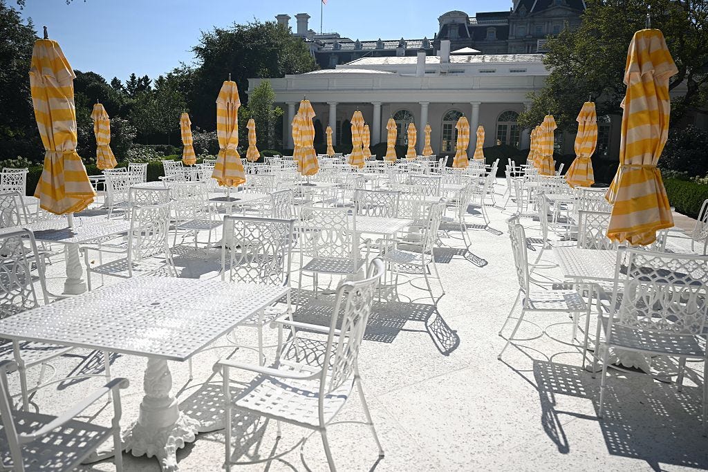 Donald Trump's new White House Rose Garden.