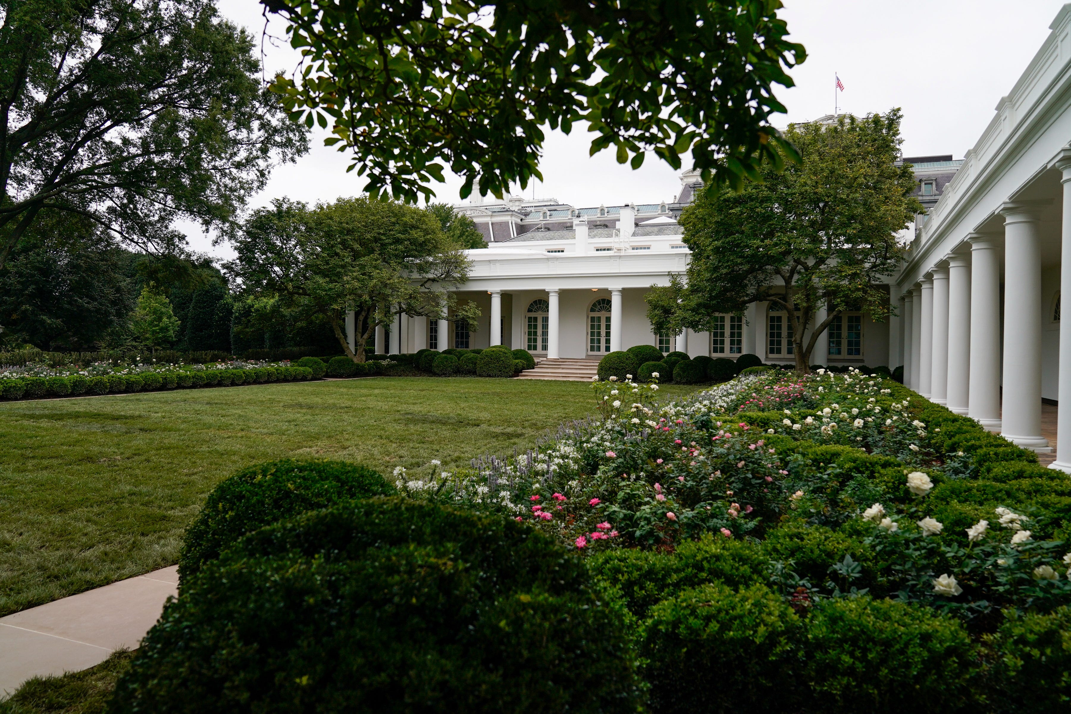 Melania Trump's White House Rose Garden in 2020.