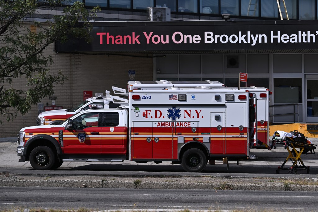 FDNY ambulances outside One Brooklyn Health.