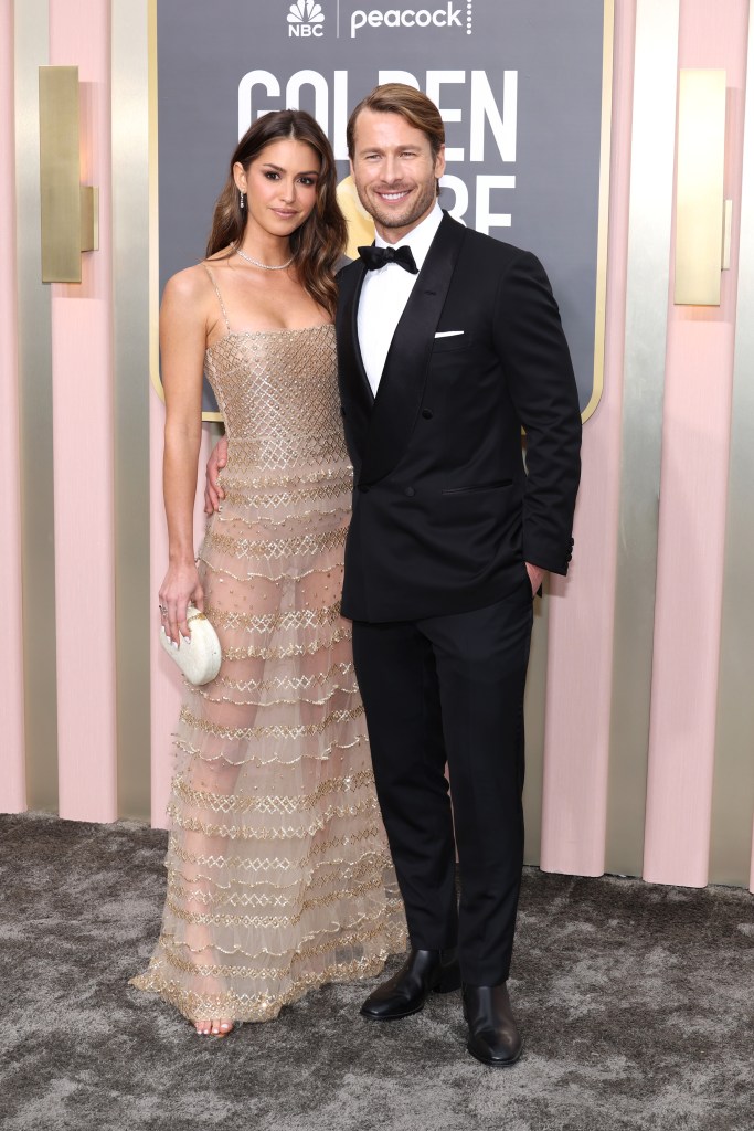 BEVERLY HILLS, CALIFORNIA - JANUARY 10: (L-R) Gigi Paris and Glen Powell attend the 80th Annual Golden Globe Awards at The Beverly Hilton on January 10, 2023 in Beverly Hills, California. (Photo by Monica Schipper/The Hollywood Reporter via Getty Images)
