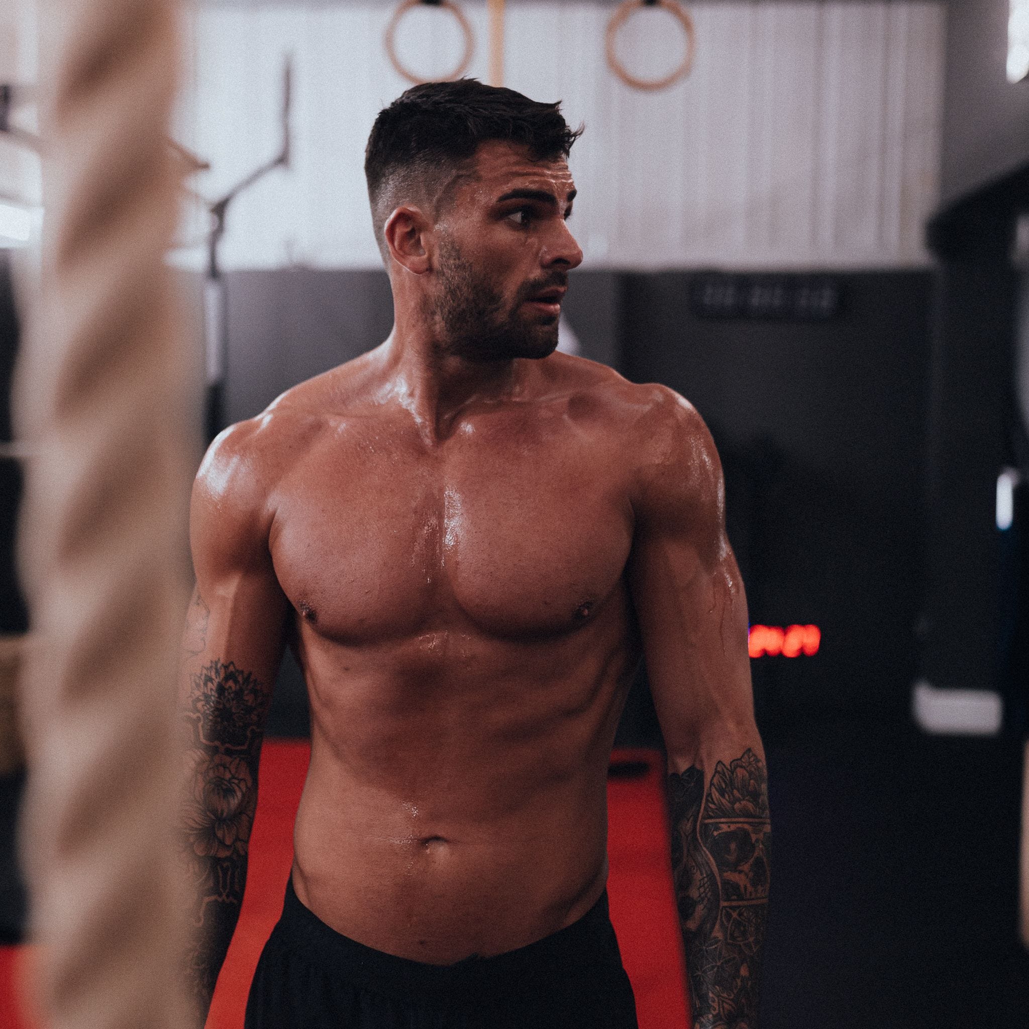Adam Collard in the gym.