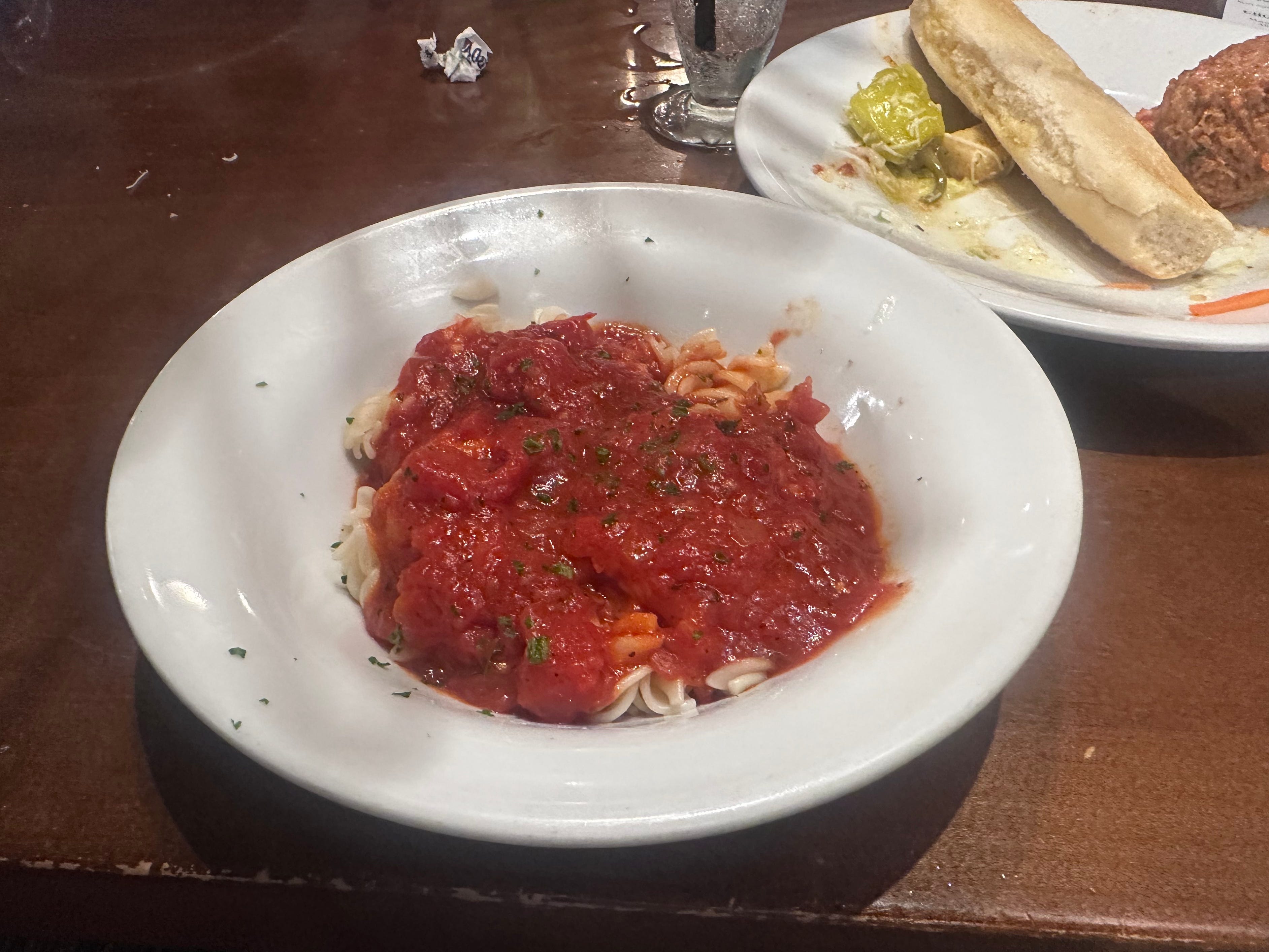 Olive Garden marinara pasta