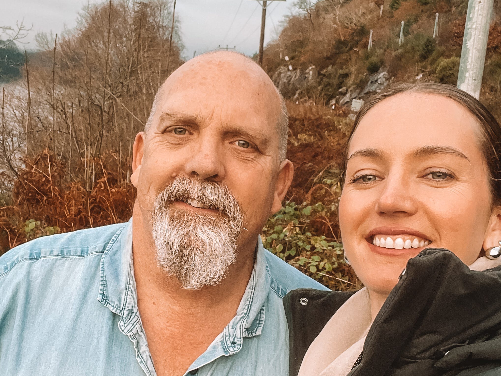 The author and Charles while on vacation together.
