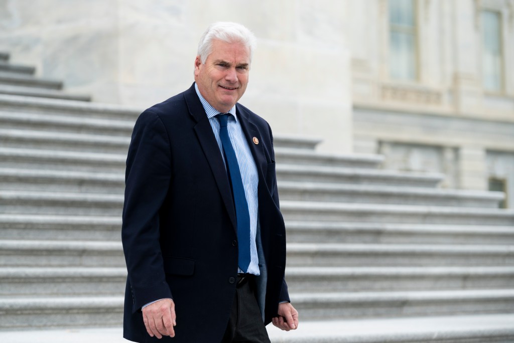 Rep. Tom Emmer walking down Capitol steps.