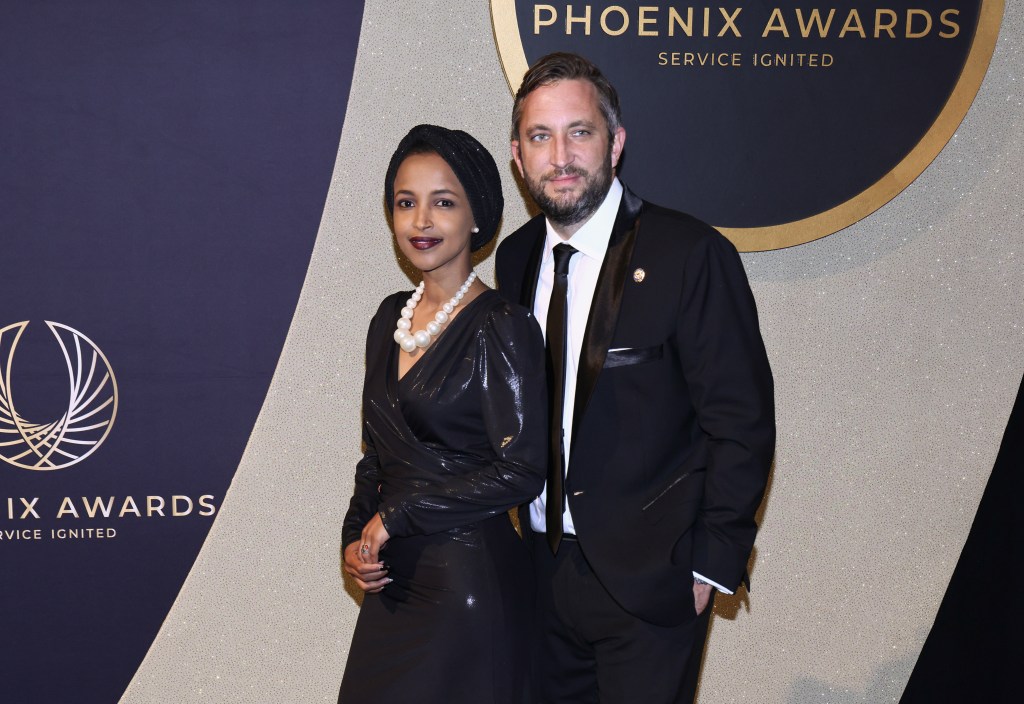 Ilhan Omar and Tim Mynett at the Phoenix Awards.