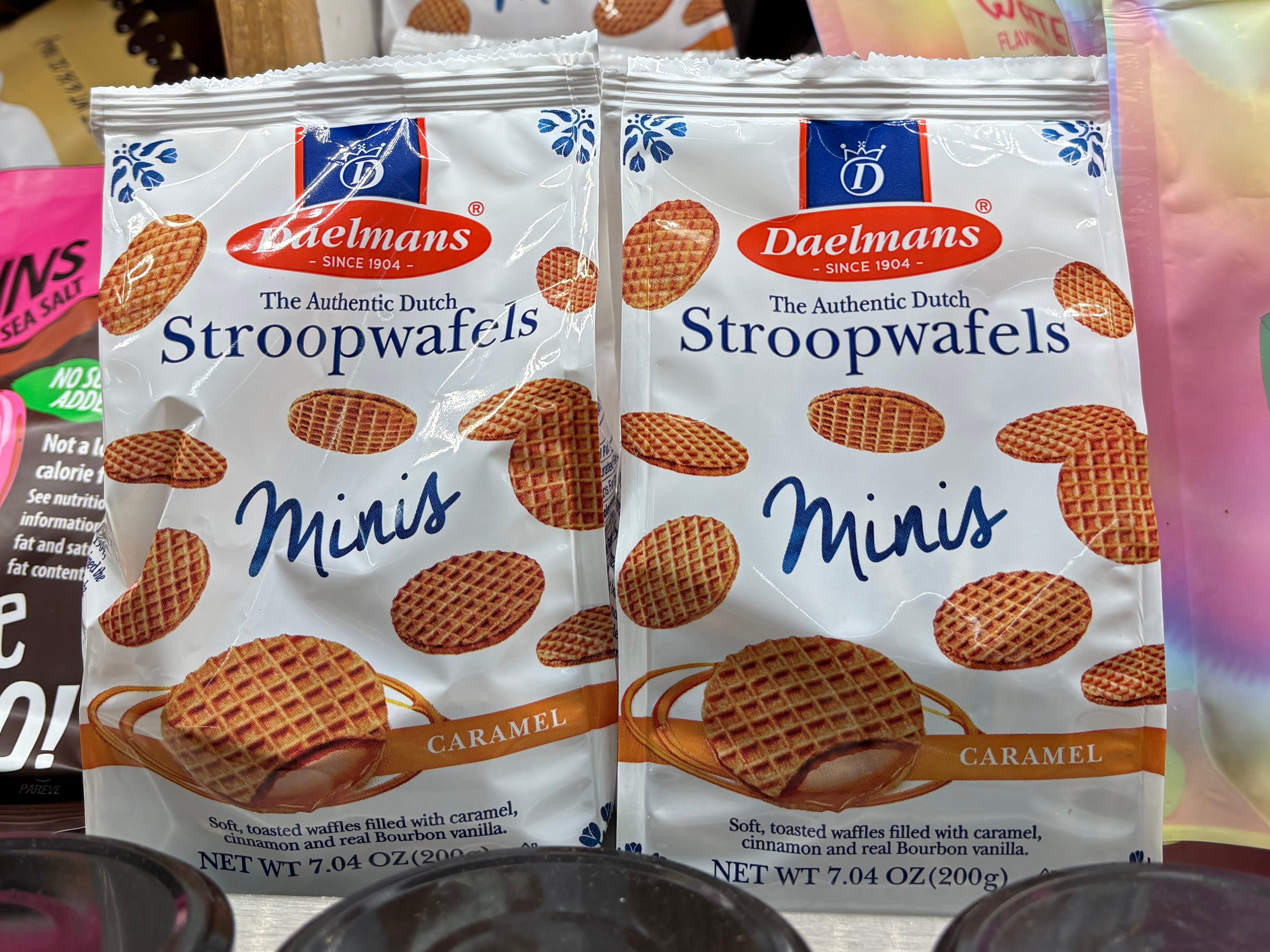 A display of Stroopwafels minis.