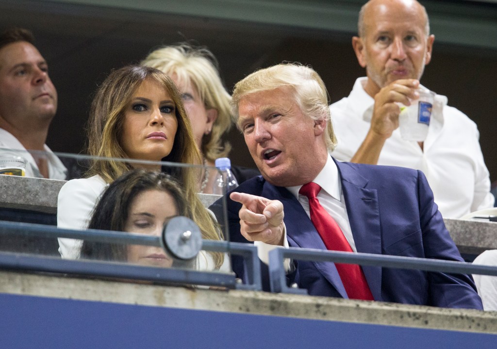 Donald and Melania Trump at the US Open.