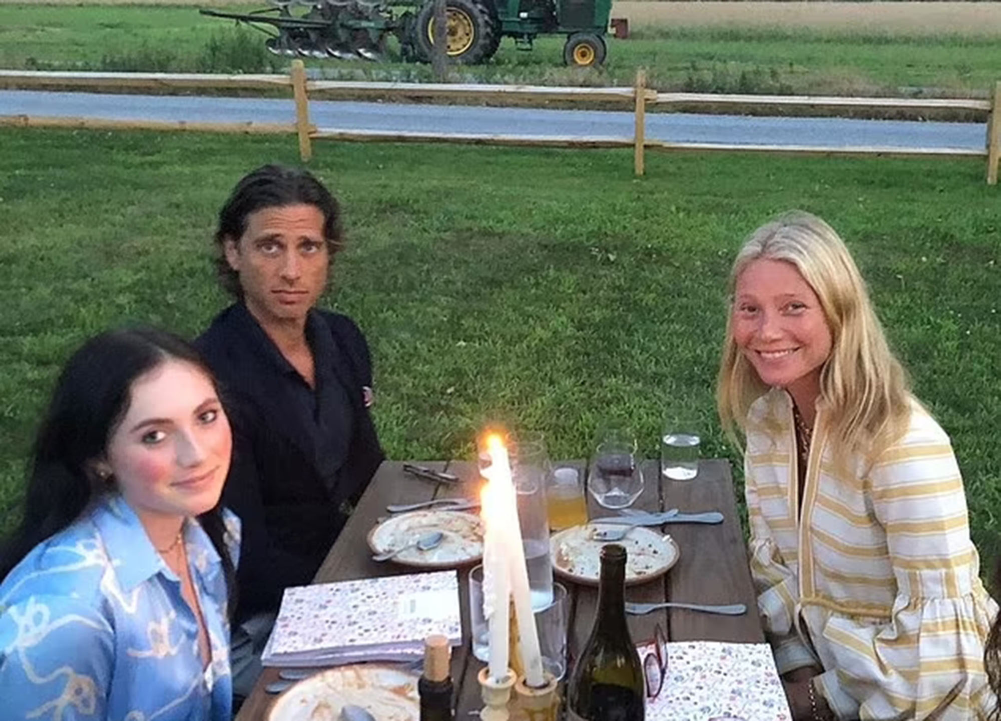 Gwyneth Paltrow, Brad Falchuk and his daughter.