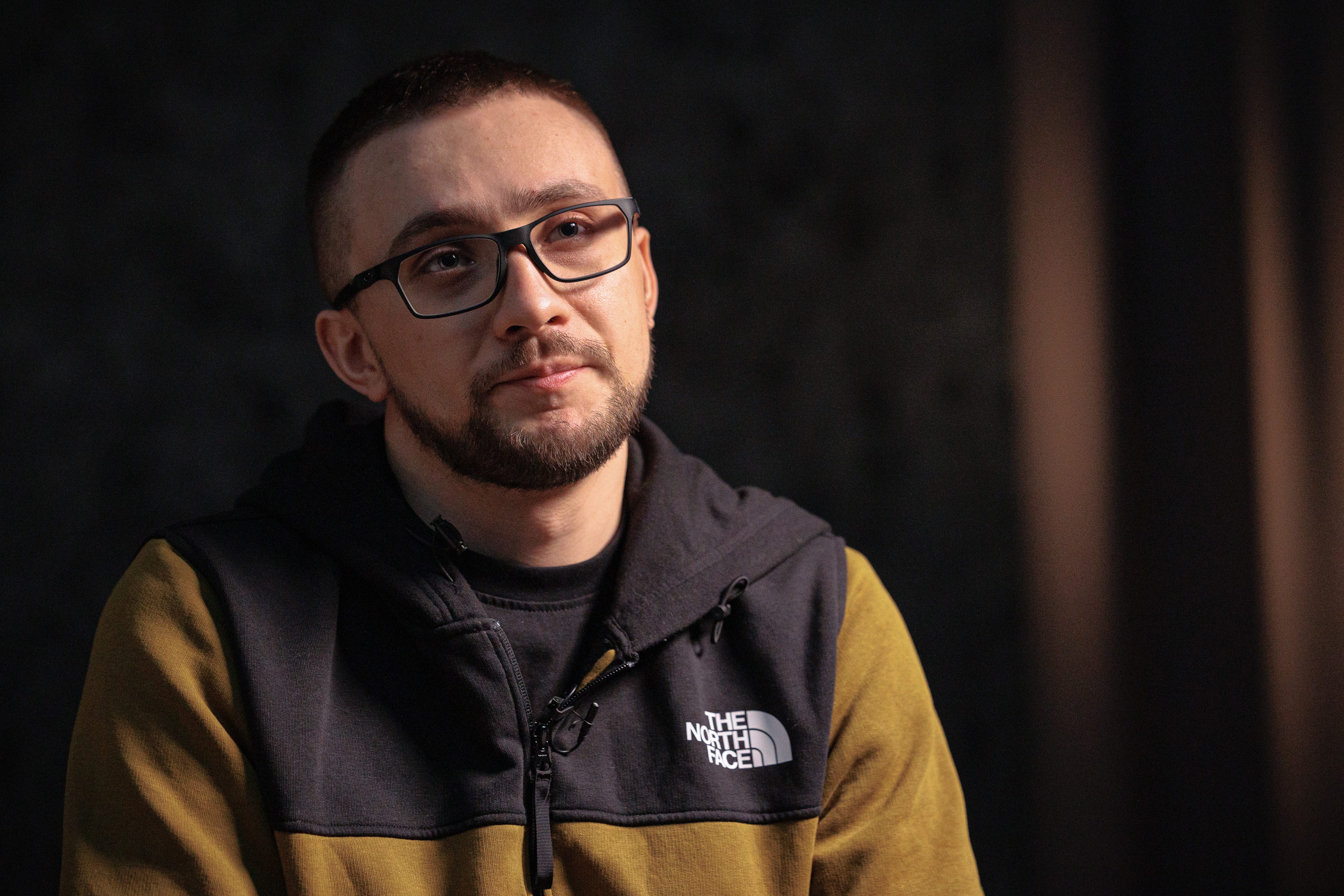 Activist Serhii Sternenko during interview to Ukrainian media in November.