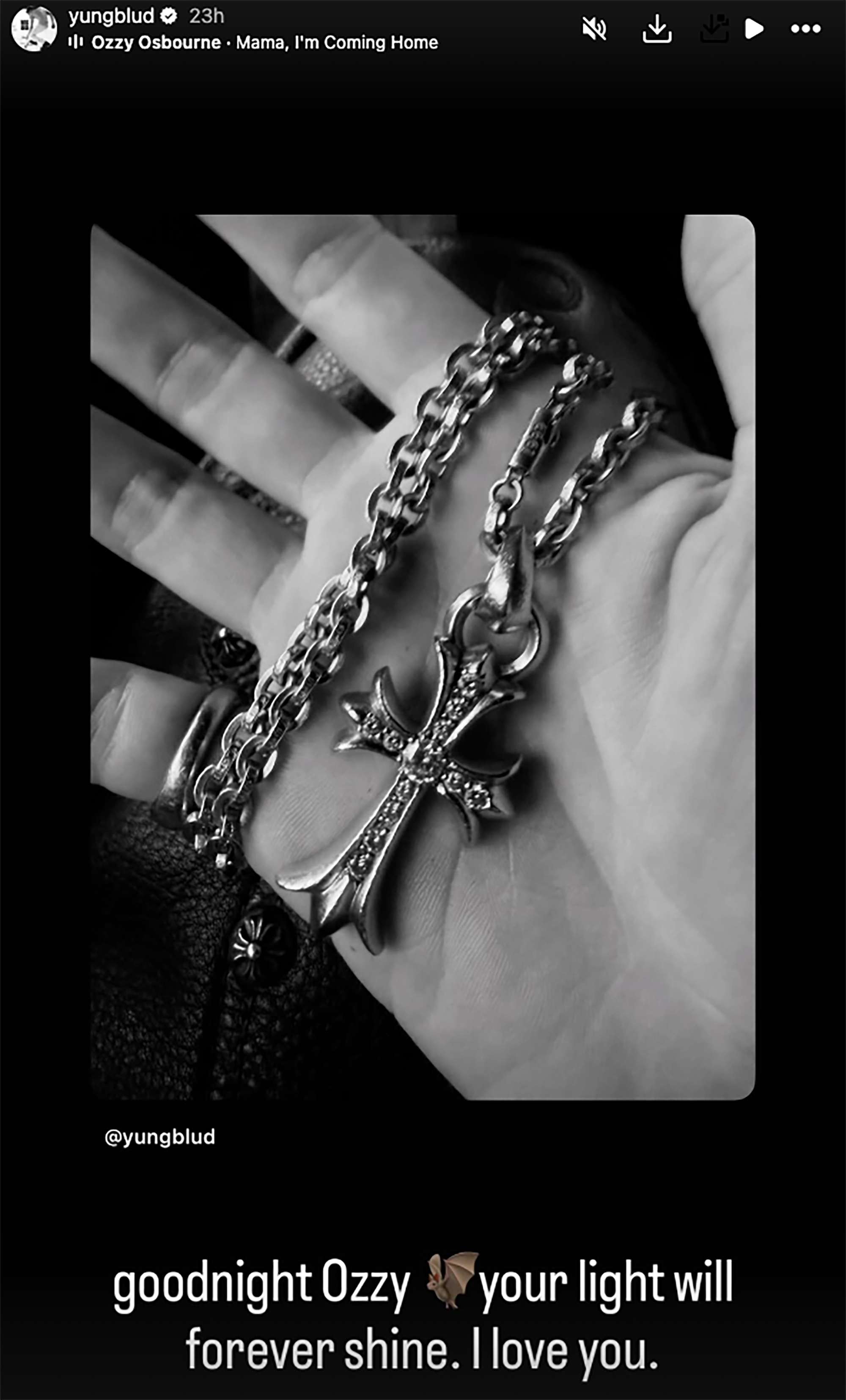 A cross necklace