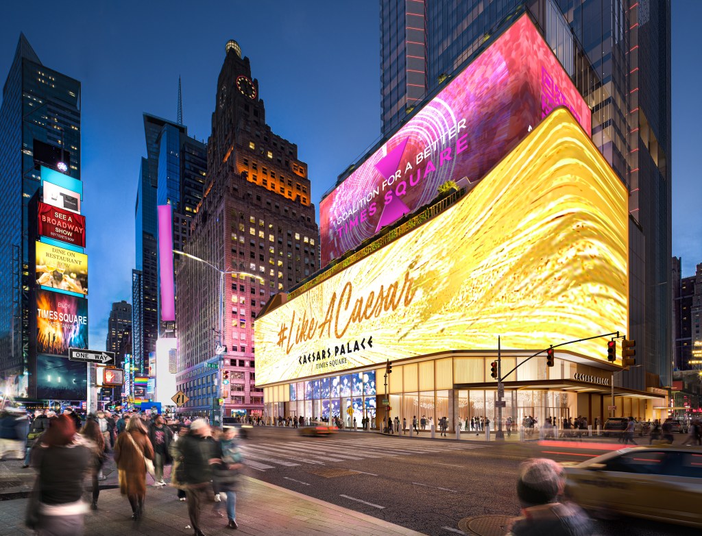 Rendering of Caesars Palace Times Square project in New York City.