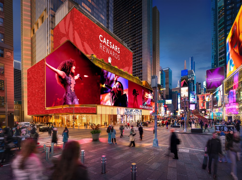 Rendering of Caesars Palace Times Square project in Times Square.