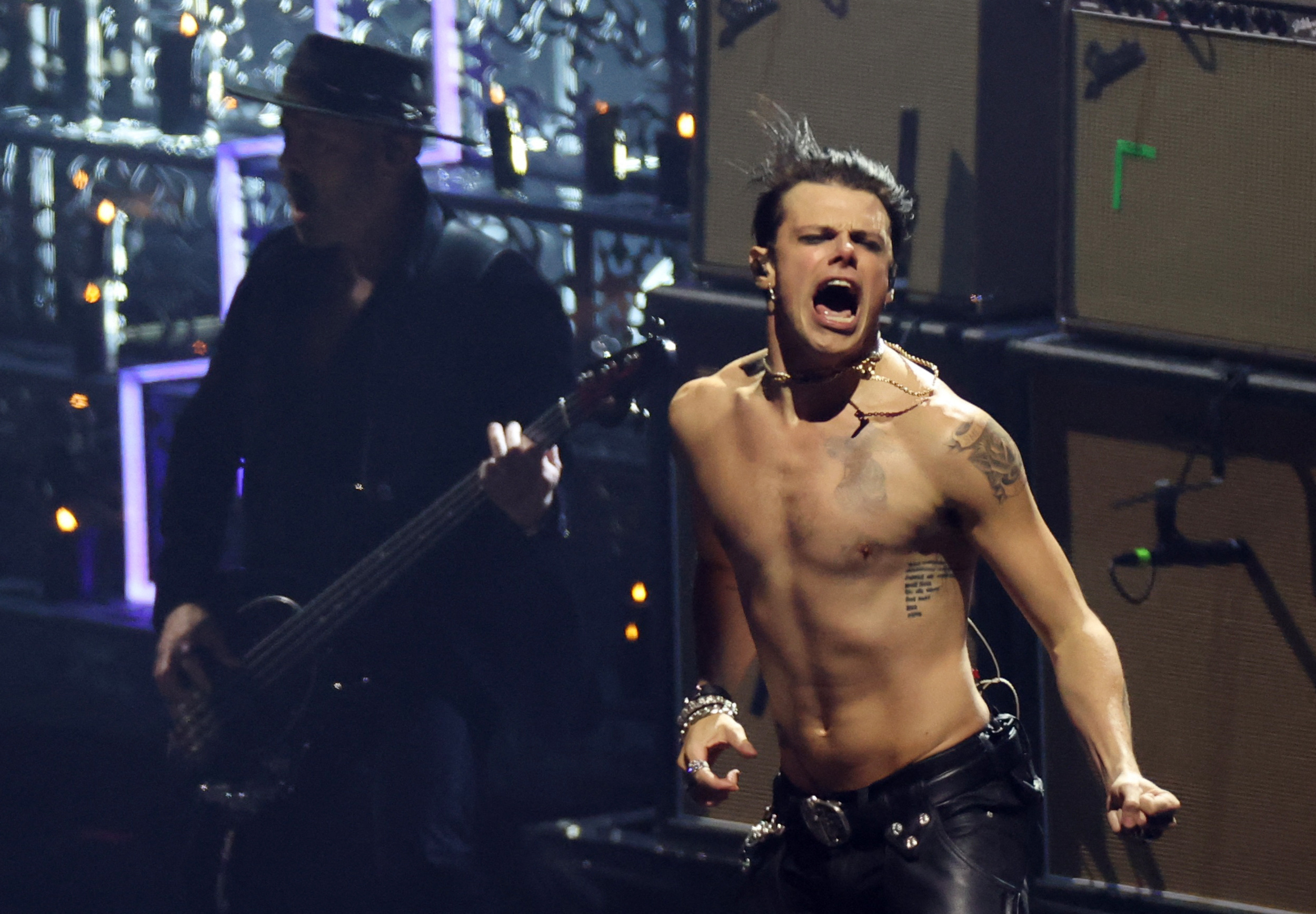 YungBlud performs during a tribute for Ozzy Osbourne at the 2025 MTV Video Music Awards