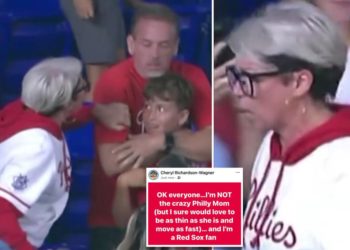 Fan wrongly ID’d as ‘Phillies Karen’ who snatched home run ball from boy sets record straight in hilarious post: ‘I’m a Red Sox fan’