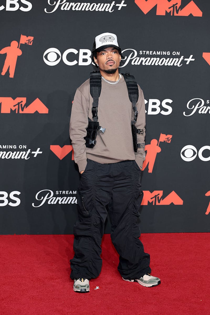 ELMONT, NEW YORK - SEPTEMBER 07: Chance the Rapper attends the 2025 MTV Video Music Awards at UBS Arena on September 07, 2025 in Elmont, New York. (Photo by Dimitrios Kambouris/Getty Images)