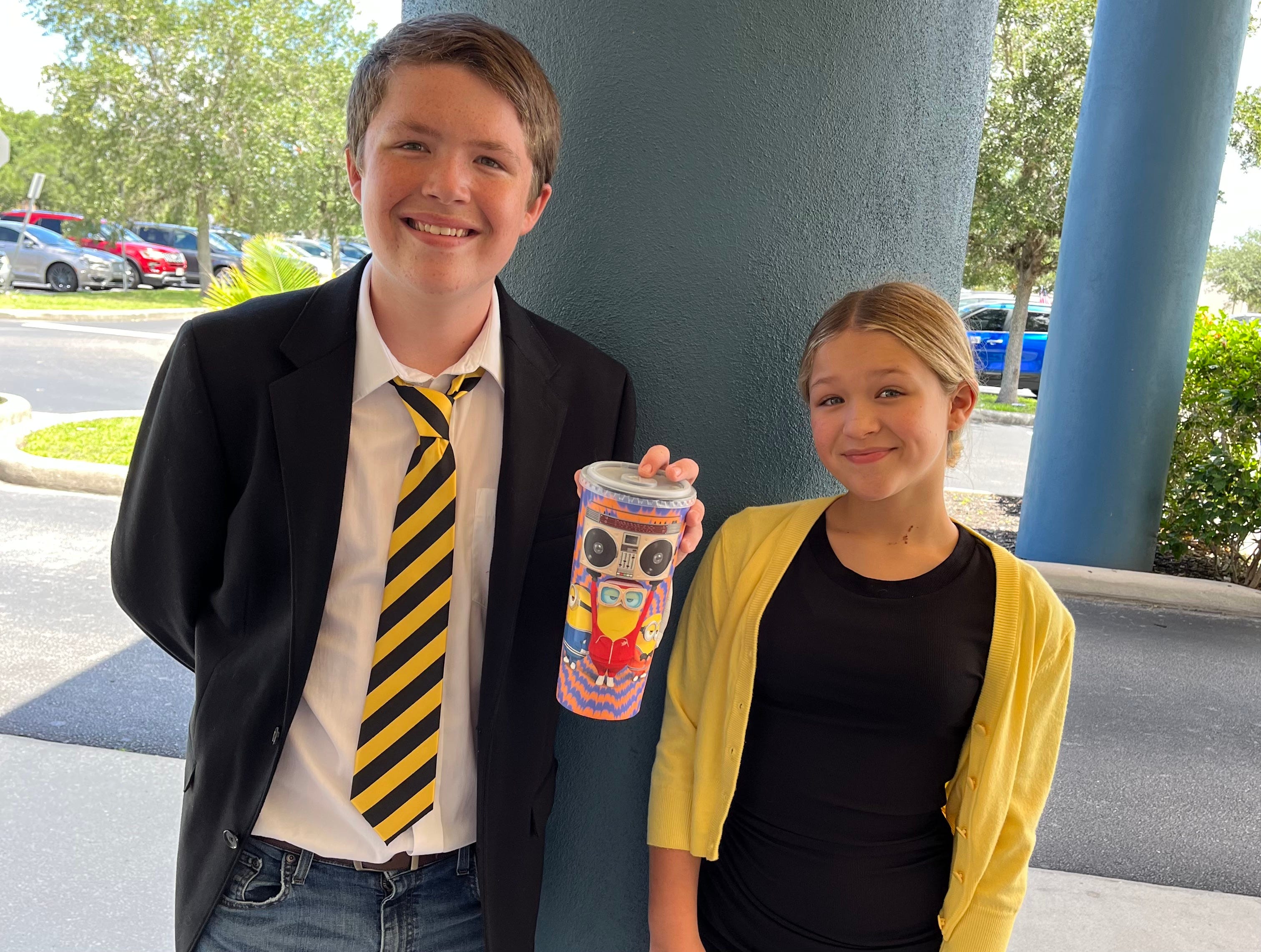 The author's kids at the movies.