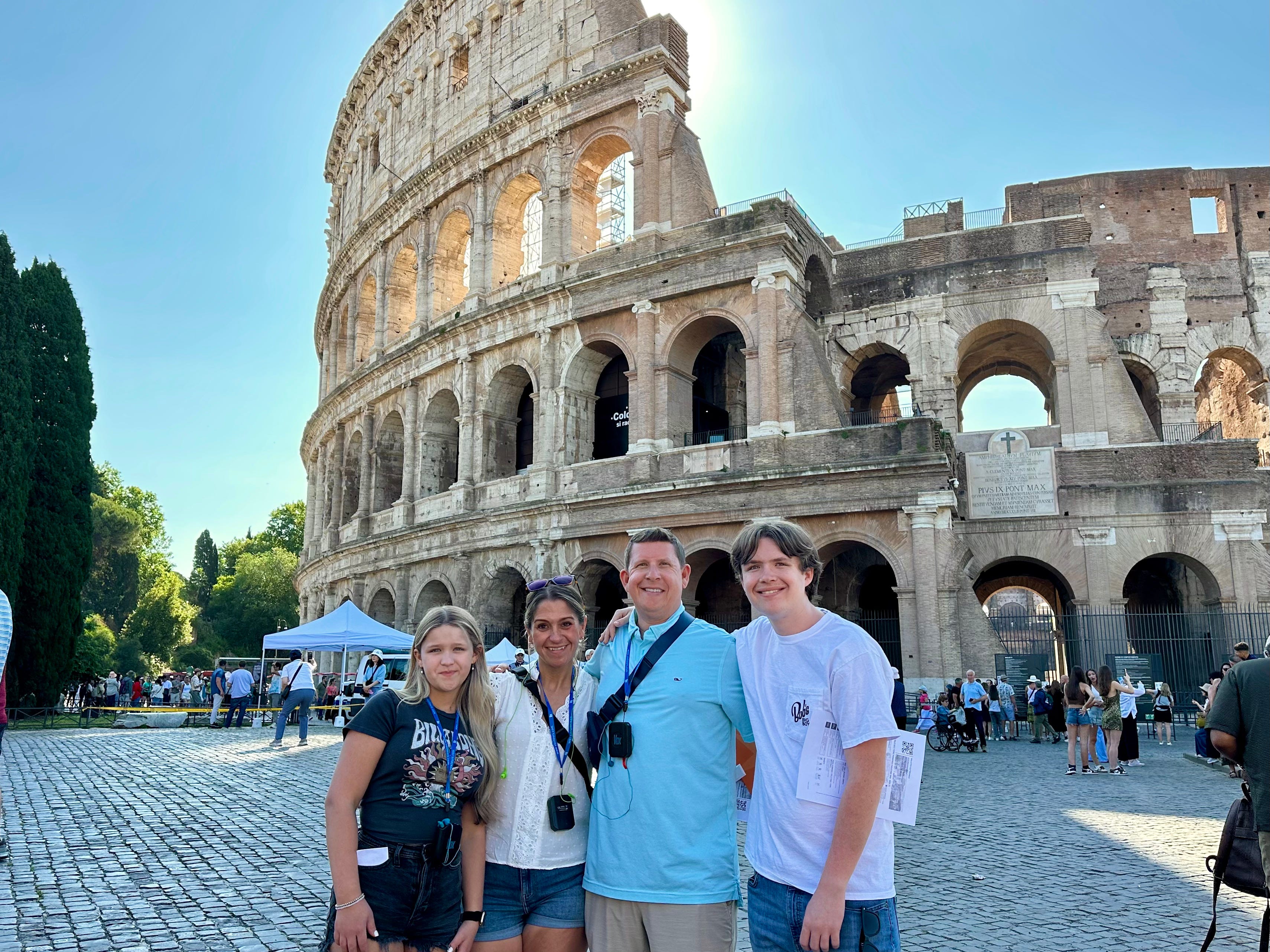 The author's family in Rome.