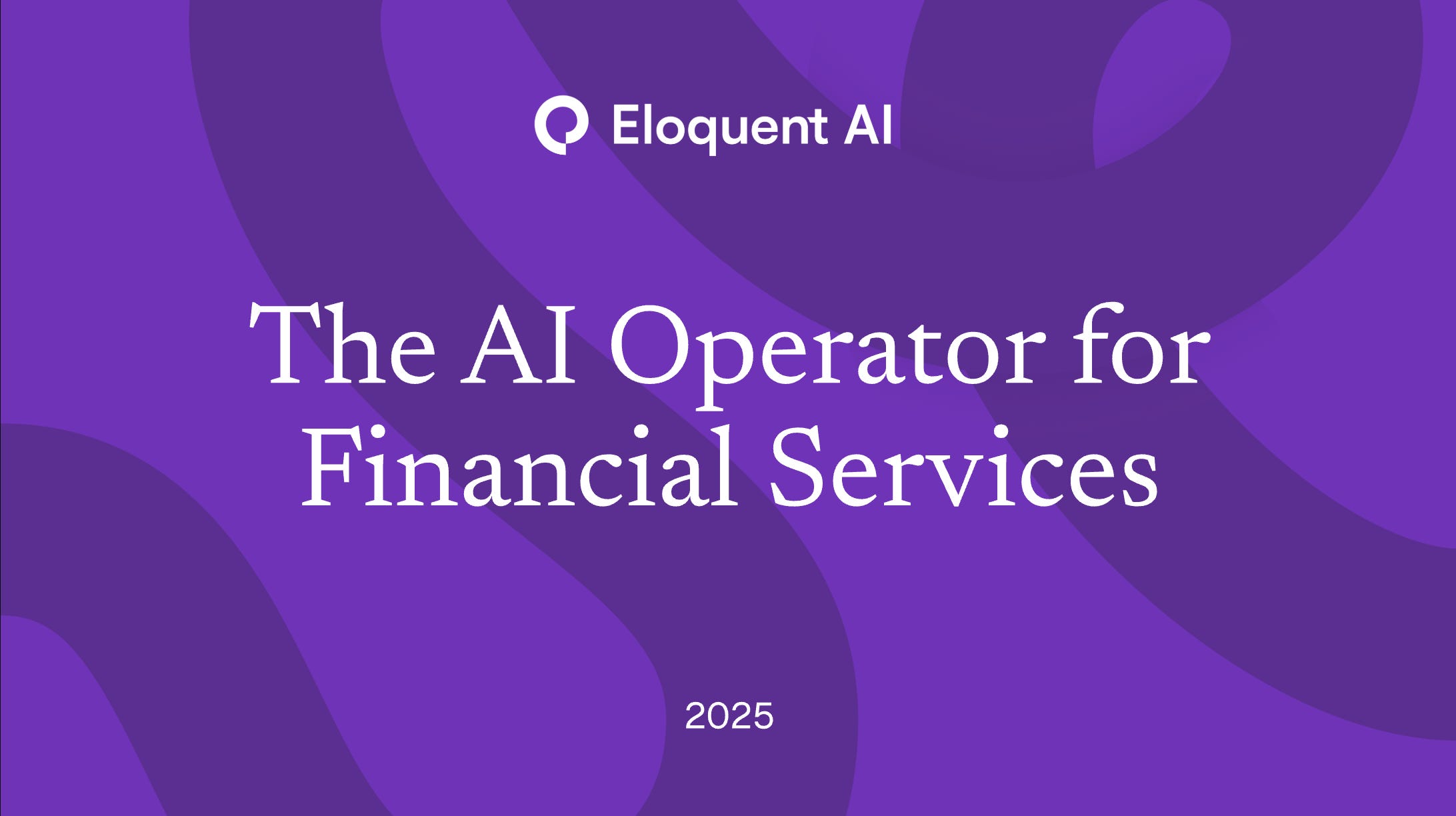 The AI Operator for Financial Services
