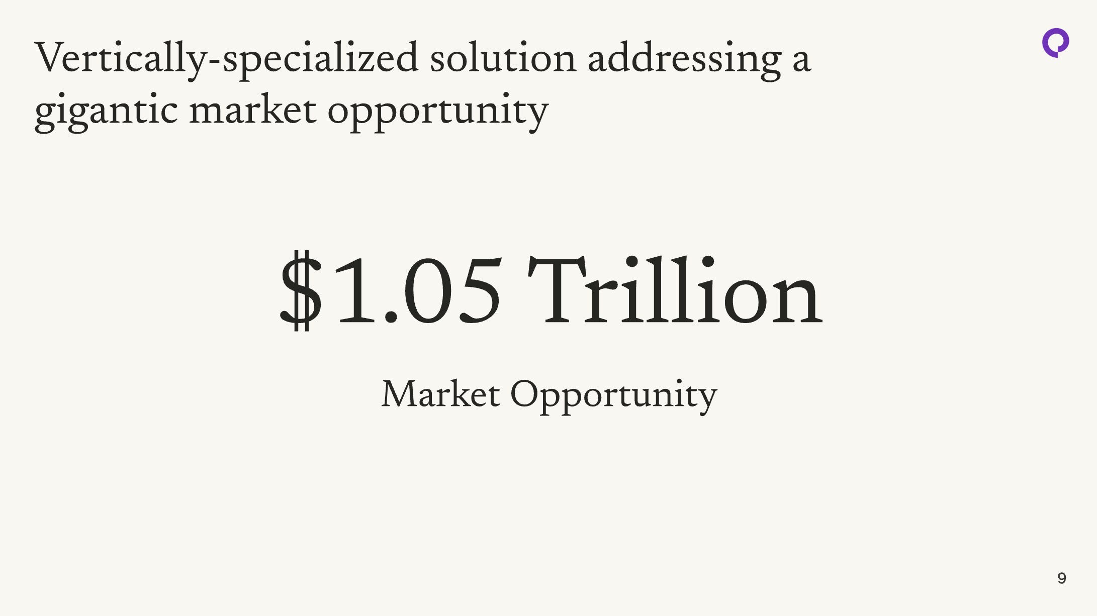 Vertically-specialized soultion addressing a gigantic market opportunity
