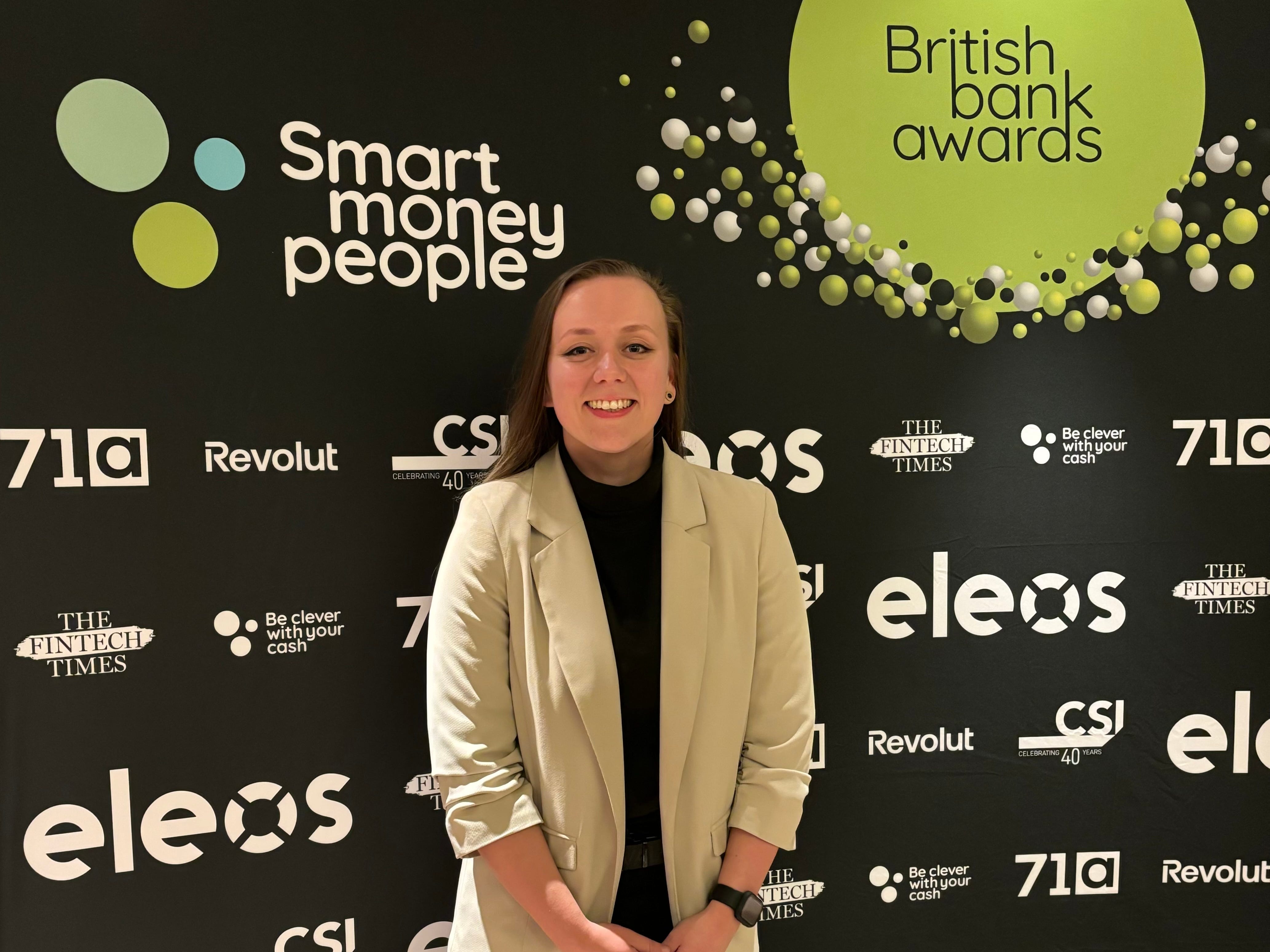 Emma Jackson at the British Bank Awards ceremony.