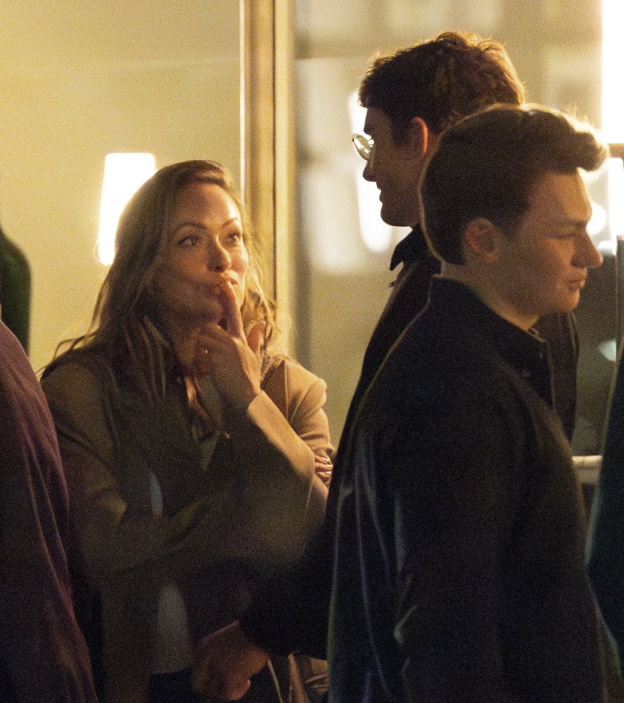 Olivia Wilde and Caspar Jopling in London on Thursday