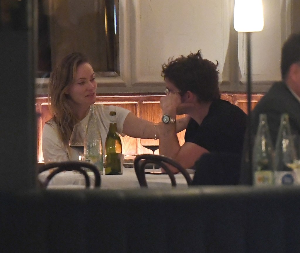 Olivia Wilde and Caspar Jopling in London on Thursday