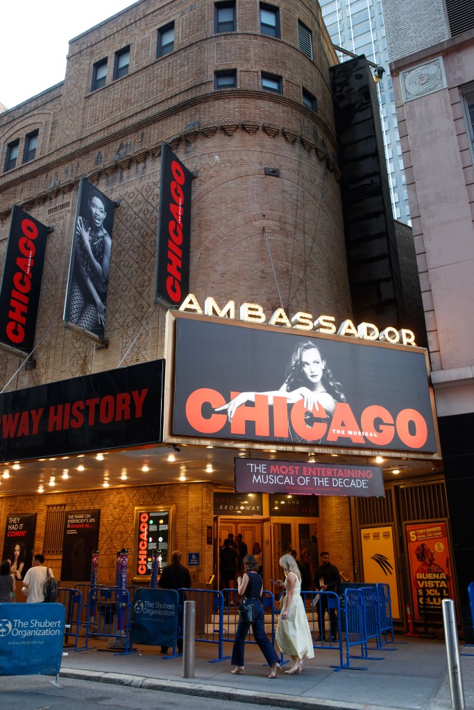 Outside view of the Ambassador Theater. 