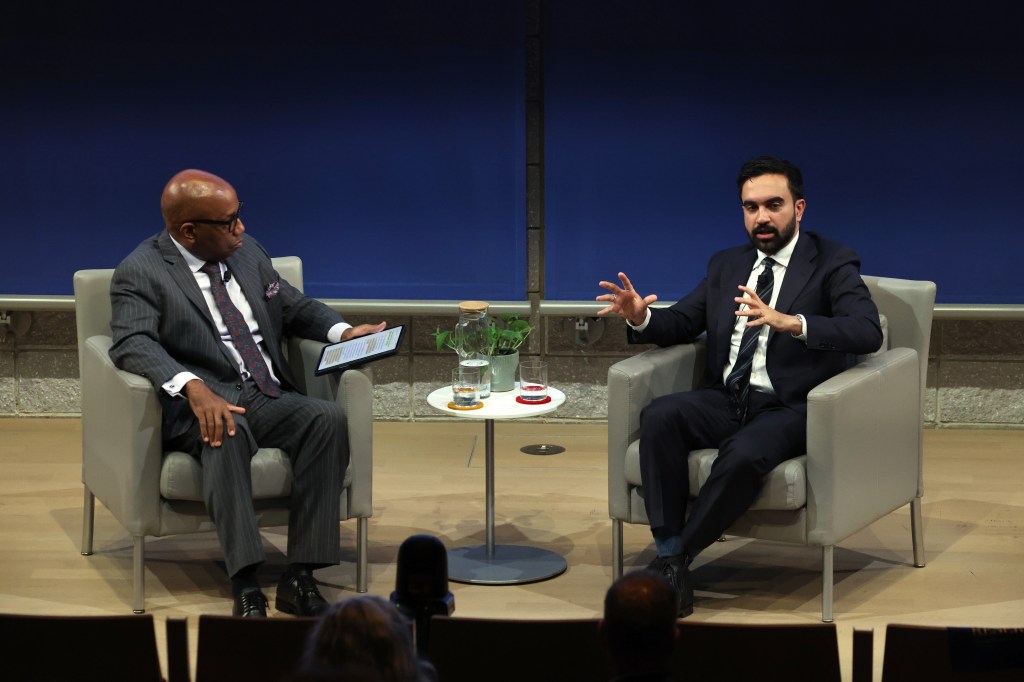 Zohran Mamdani at a public safety forum.