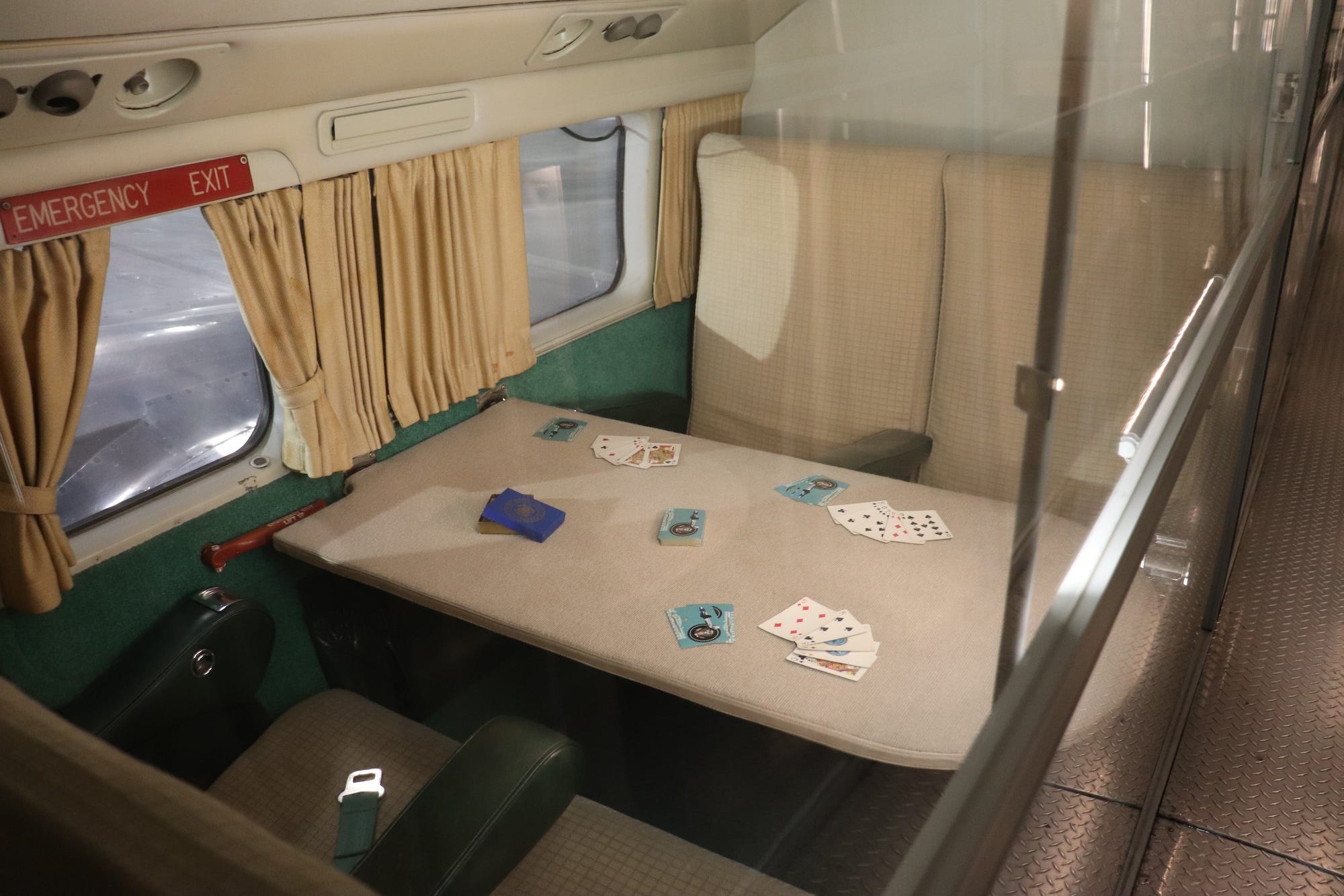 A table with playing cards on The Independence.