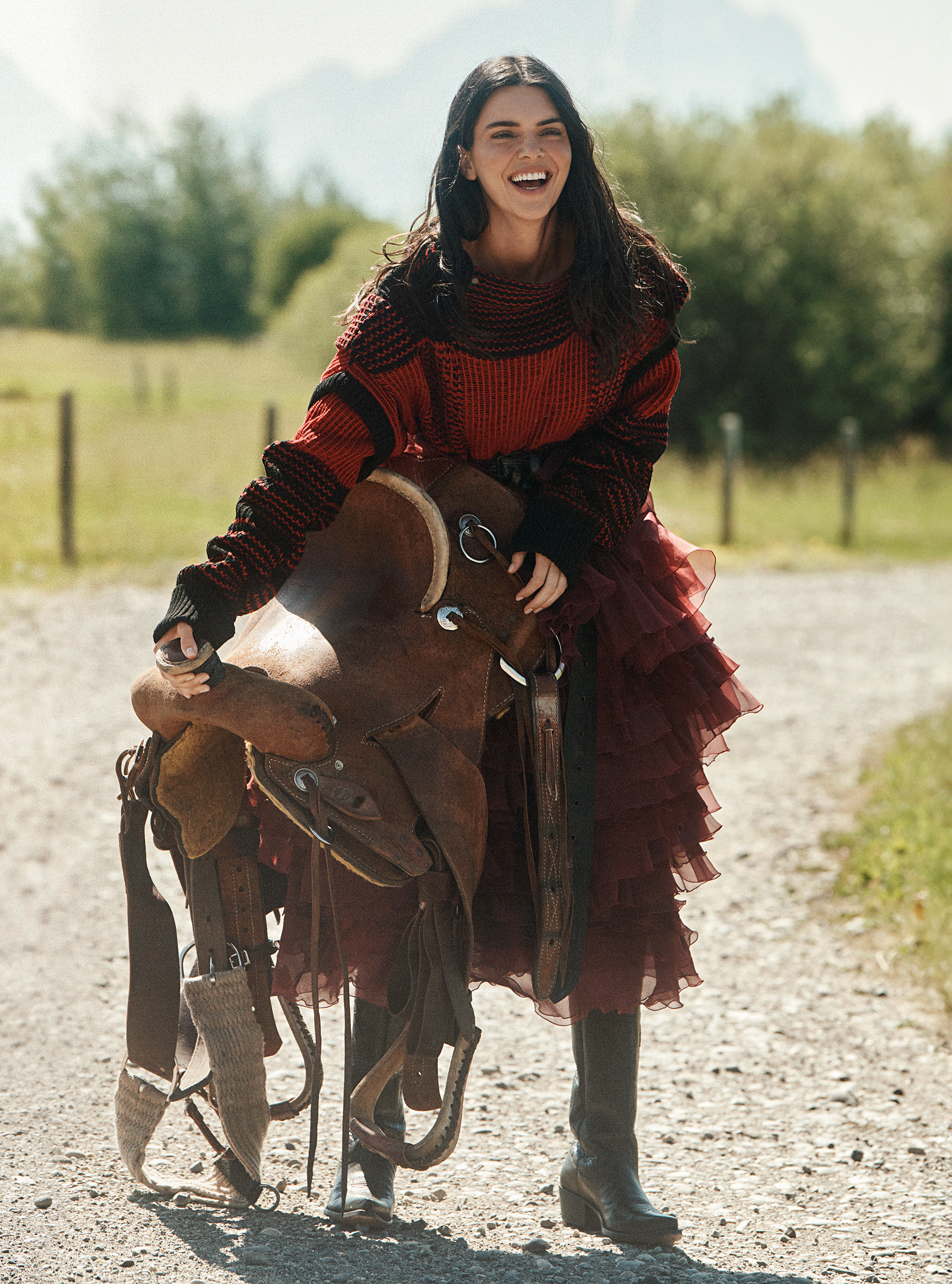 Kendall jenner poses for Vogue.