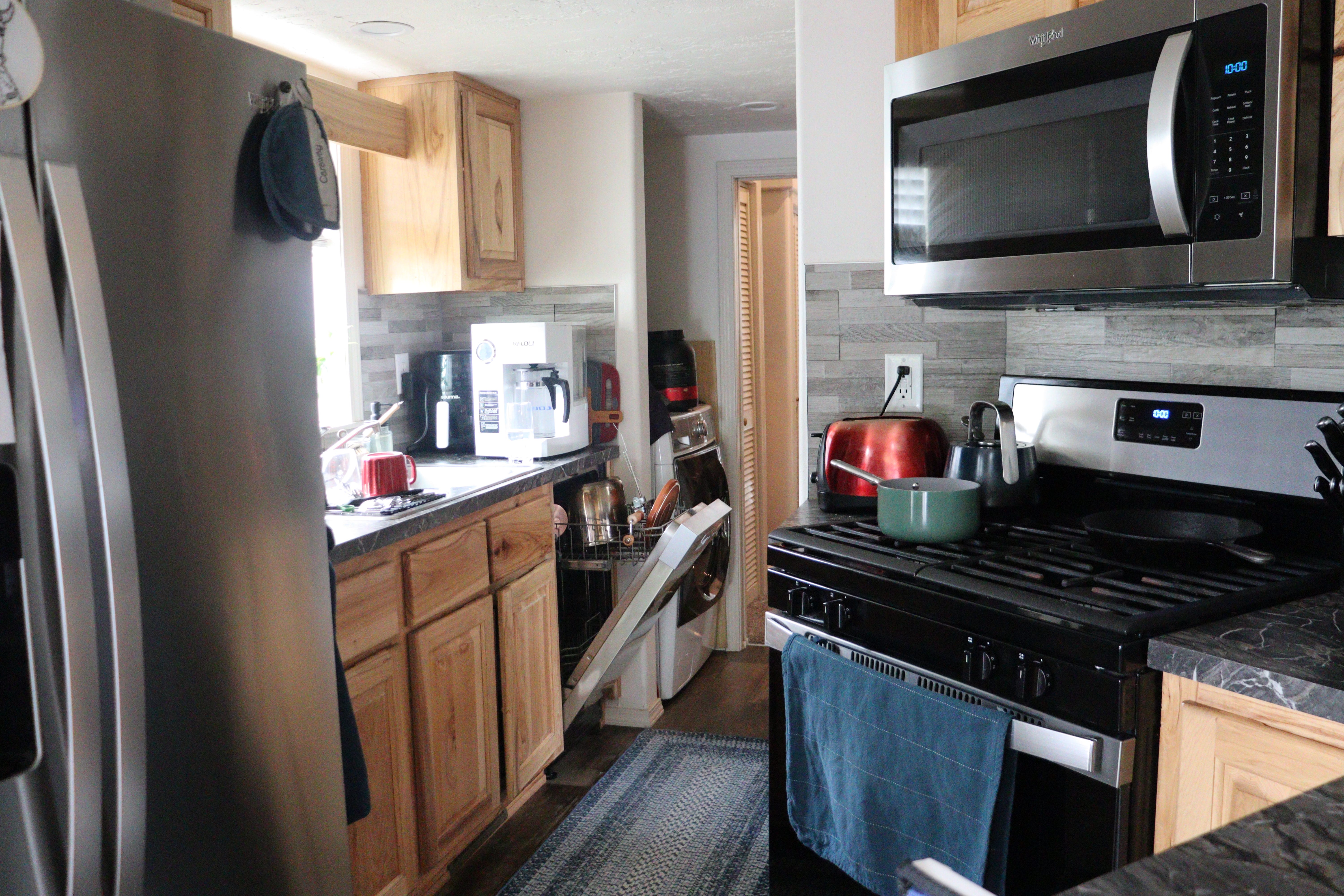 Kitchen inside tiny home