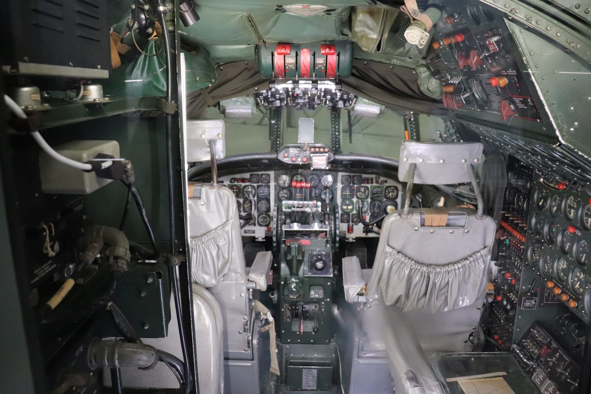 The cockpit on Columbine III.