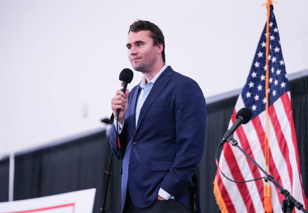 Charlie Kirk speaking.