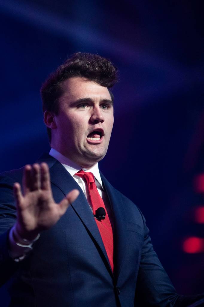 Charlie Kirk speaking.