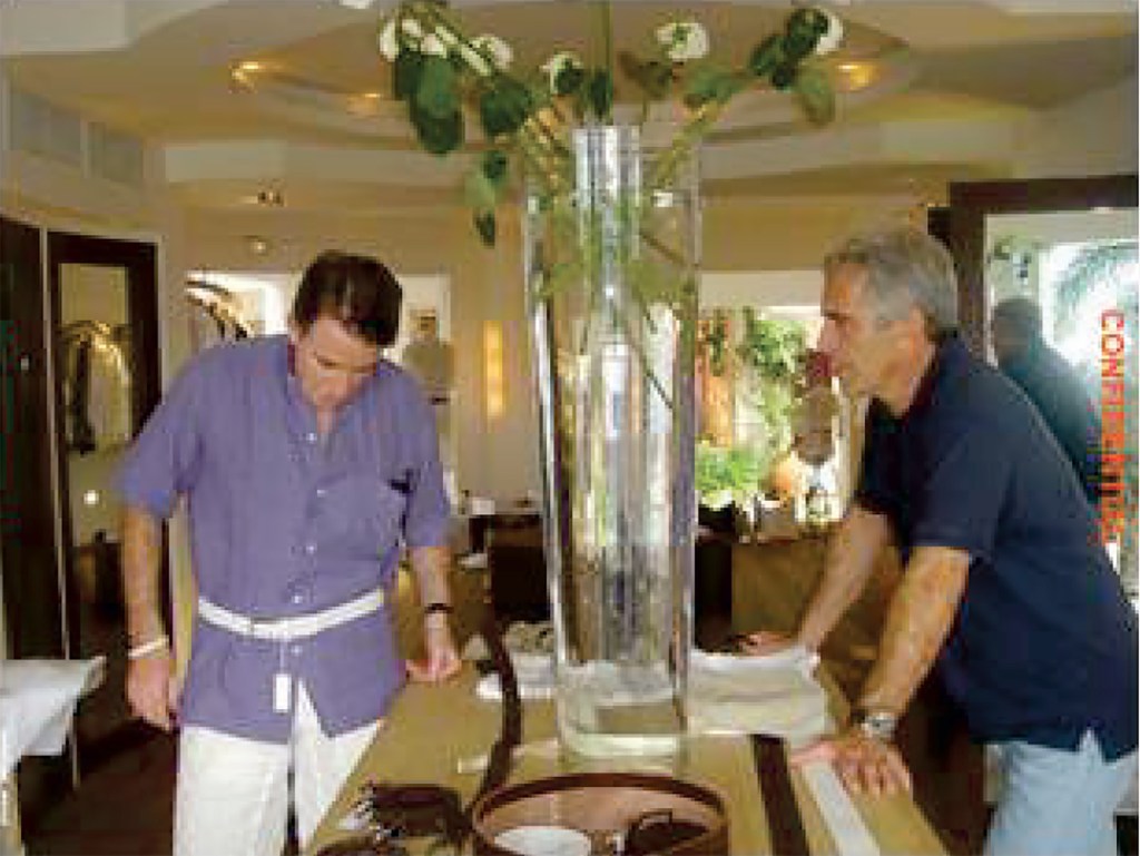 Jeffrey Epstein and a male friend on an island in 2006.