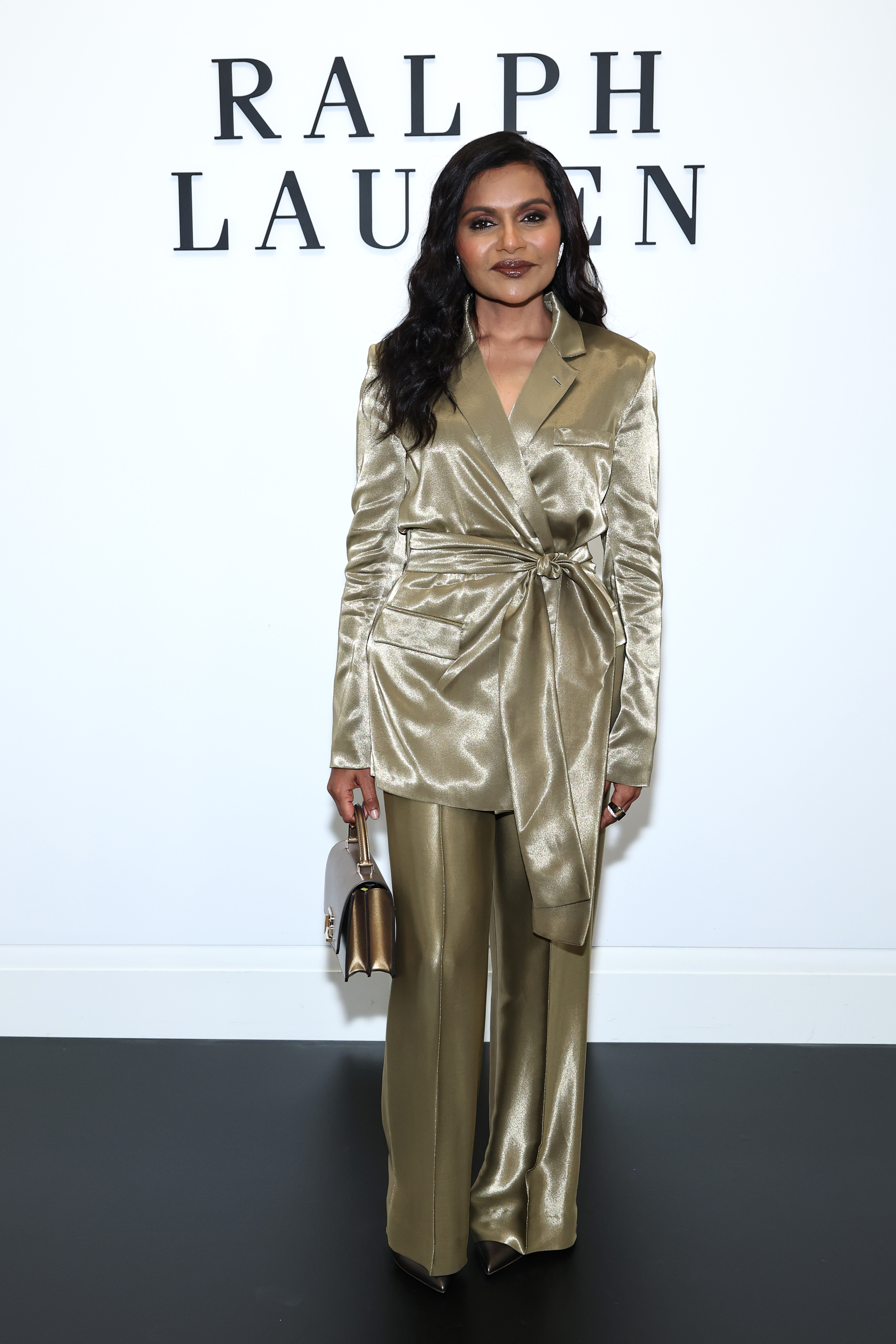 Mindy Kaling attends the Ralph Lauren show during September 2025 New York Fashion Week on September 10, 2025 in New York City.