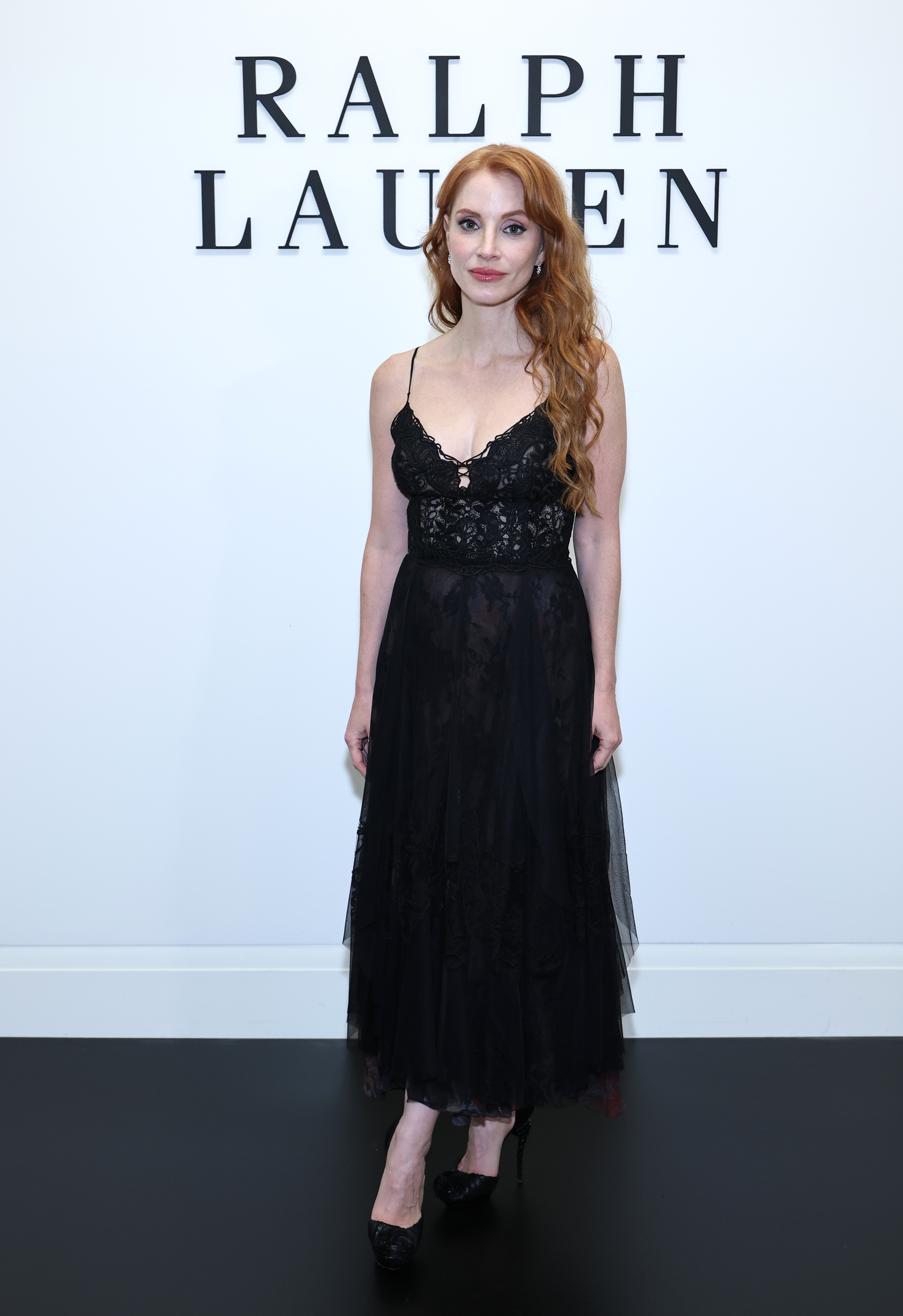 Jessica Chastain attends the Ralph Lauren show during September 2025 New York Fashion Week on September 10, 2025 in New York City.