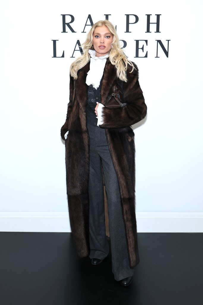 Elsa Hosk attends the Ralph Lauren show during September 2025 New York Fashion Week on September 10, 2025 in New York City.