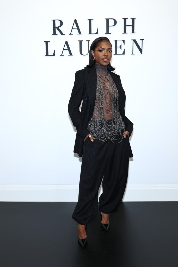 Ryan Destiny attends the Ralph Lauren show during September 2025 New York Fashion Week on September 10, 2025 in New York City.
