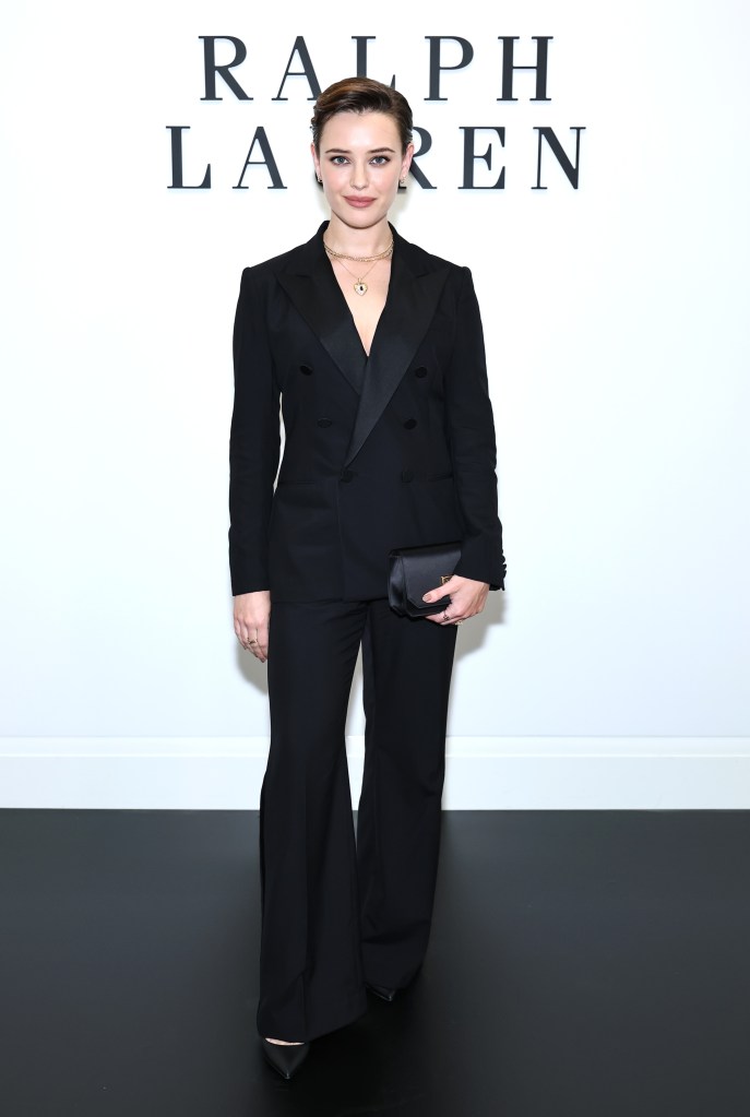 Katherine Langford attends the Ralph Lauren show during September 2025 New York Fashion Week on September 10, 2025 in New York City.