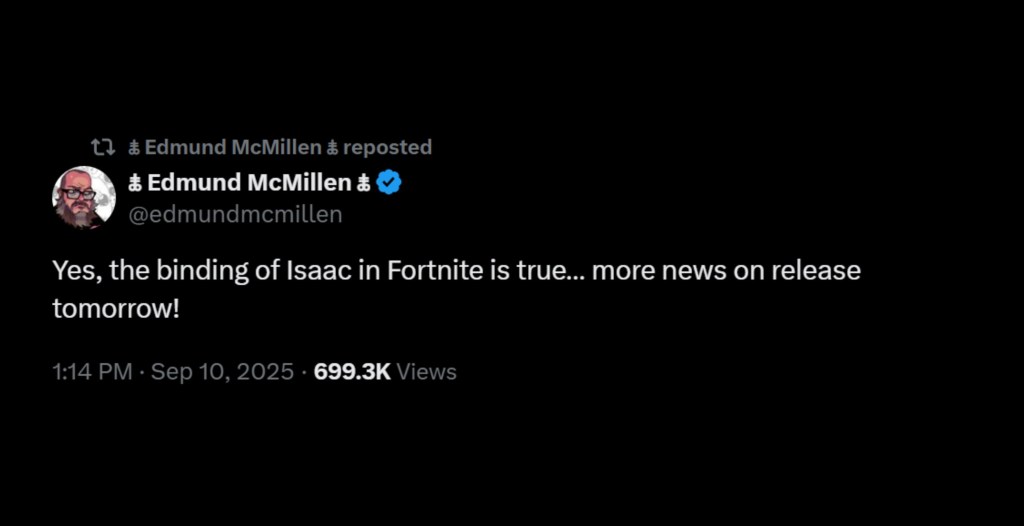 Edmund McMillen Fortnite Crossover