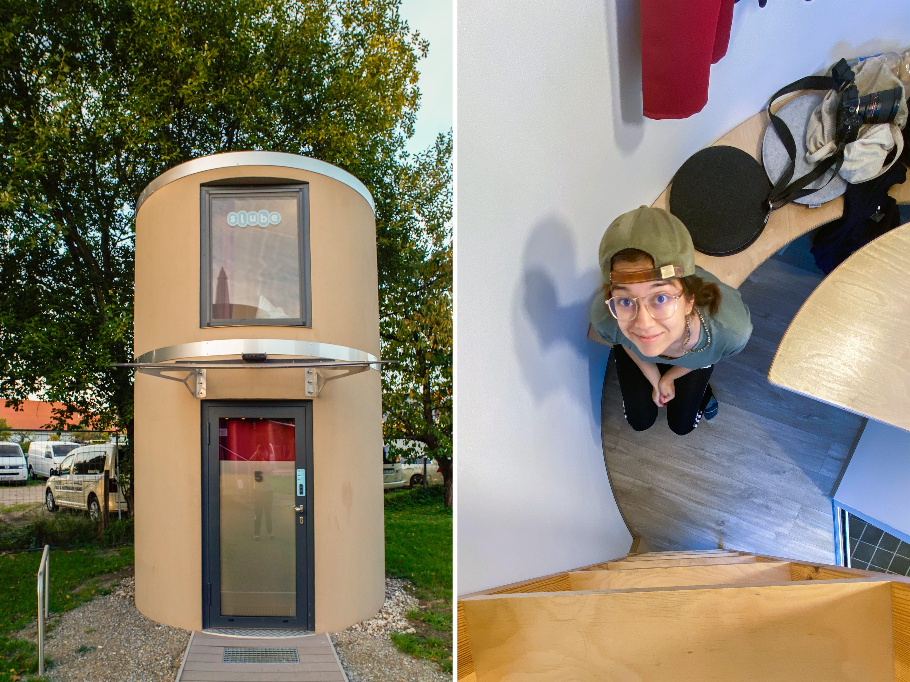 The author stays at a tiny home hotel in Germany.