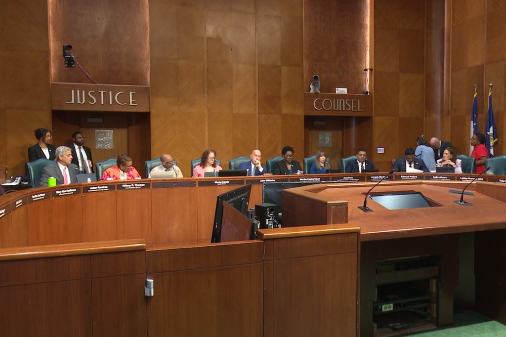 Houston pension board meeting.